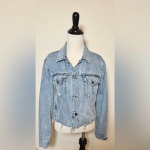 Pistola raw hem denim jacket. Size S